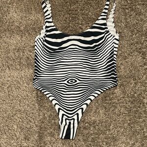 Zebra Print One-Piece Swimsuit